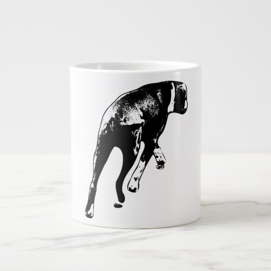 In beweging – Ink Mid-Stride Turn Grote Koffiekop (Voorkant)