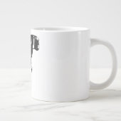 In beweging – Ink Mid-Stride Turn Grote Koffiekop (Rechts)