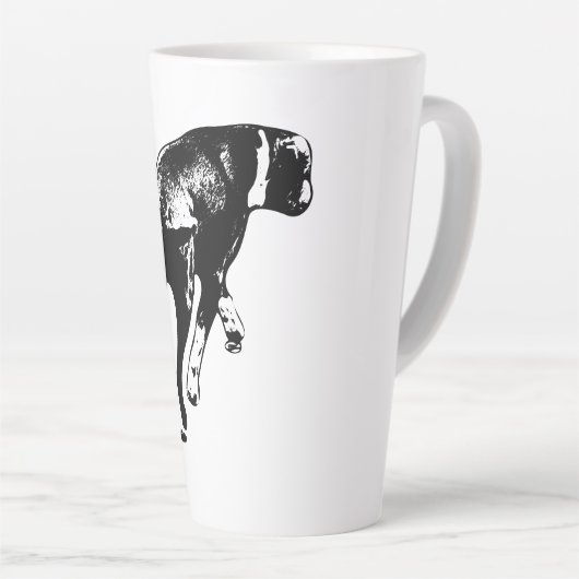 In beweging – Ink Mid-Stride Turn Latte Mok (Rechterhoek)