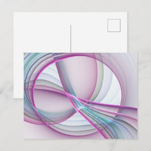 In Beweging, Moderne Abstract Kleurrijke Fractale  Briefkaart