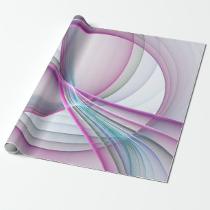 In Beweging, Moderne Abstract Kleurrijke Fractale Cadeaupapier
