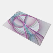 In Beweging, Moderne Abstract Kleurrijke Fractale Deurmat (Schuin)