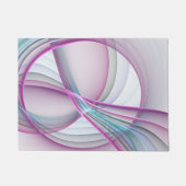 In Beweging, Moderne Abstract Kleurrijke Fractale Deurmat (Voorkant)