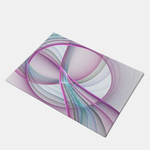 In Beweging, Moderne Abstract Kleurrijke Fractale Deurmat