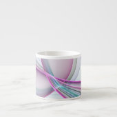 In Beweging, Moderne Abstract Kleurrijke Fractale Espresso Kop (Voorkant)