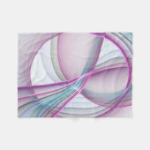 In Beweging, Moderne Abstract Kleurrijke Fractale  Fleece Deken (Voorkant (Horizontaal))