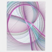 In Beweging, Moderne Abstract Kleurrijke Fractale Fleece Deken (Voorkant)