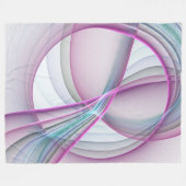 In Beweging, Moderne Abstract Kleurrijke Fractale Fleece Deken (Voorkant (Horizontaal))