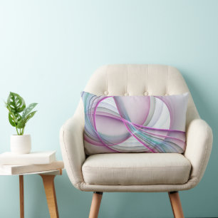 In Beweging, Moderne Abstract Kleurrijke Fractale  Kussen
