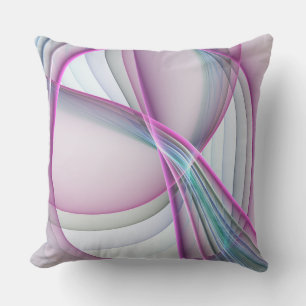 In Beweging, Moderne Abstract Kleurrijke Fractale  Kussen