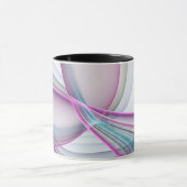 In Beweging, Moderne Abstract Kleurrijke Fractale  Mok (Midden)