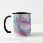 In Beweging, Moderne Abstract Kleurrijke Fractale  Mok (Links)