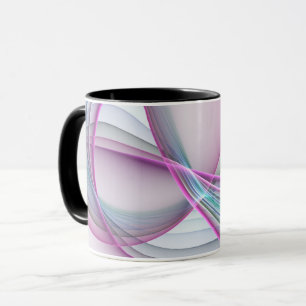In Beweging, Moderne Abstract Kleurrijke Fractale  Mok