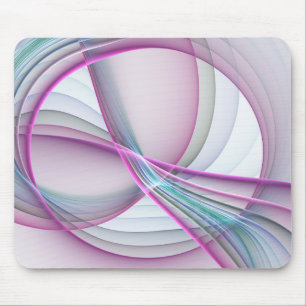 In Beweging, Moderne Abstract Kleurrijke Fractale  Muismat