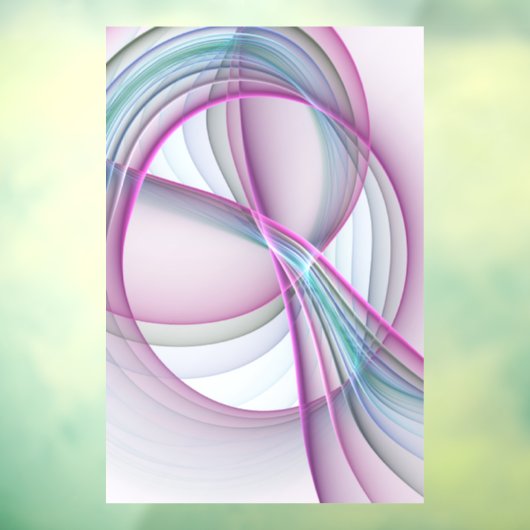 In Beweging, Moderne Abstract Kleurrijke Fractale  Raamsticker (Vel 3)