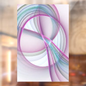 In Beweging, Moderne Abstract Kleurrijke Fractale  Raamsticker (Vel 2)