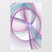 In Beweging, Moderne Abstract Kleurrijke Fractale  Raamsticker (Vel)
