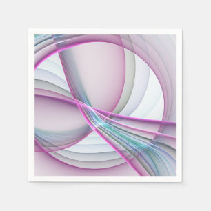 In Beweging, Moderne Abstract Kleurrijke Fractale Servet