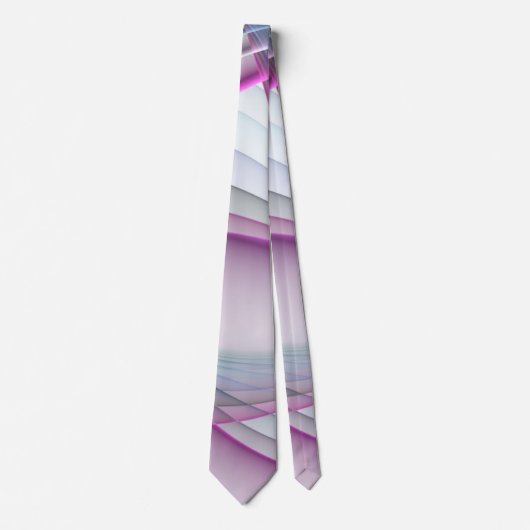 In Beweging, Moderne Abstract Kleurrijke Fractale Stropdas (Voorkant)