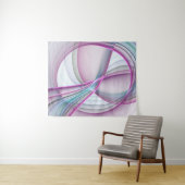 In Beweging, Moderne Abstract Kleurrijke Fractale Wandkleed (In Situ (horizontaal))