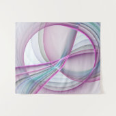 In Beweging, Moderne Abstract Kleurrijke Fractale Wandkleed (Voorkant (horizontaal))
