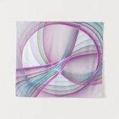 In Beweging, Moderne Abstract Kleurrijke Fractale Wandkleed (Voorkant (horizontaal))