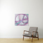 In Beweging, Moderne Abstract Kleurrijke Fractale Wandkleed (In Situ (horizontaal))