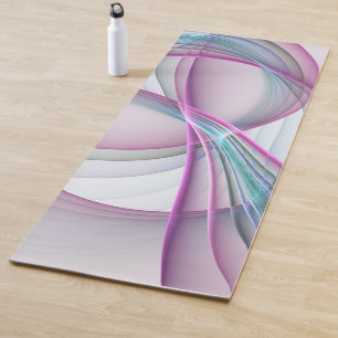 In Beweging, Moderne Abstract Kleurrijke Fractale Yogamat