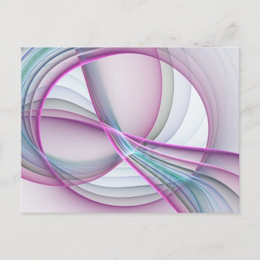 In beweging, moderne Abstracte kleurrijke fractale Briefkaart (Voorkant)