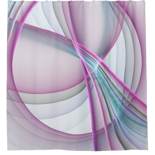 In beweging, moderne Abstracte kleurrijke fractale Douchegordijn (Voorkant)