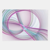 In beweging, moderne Abstracte kleurrijke fractale Inpakpapier Vel (Voorkant)