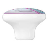 In beweging, moderne Abstracte kleurrijke fractale Keramische Knop (Zijkant)