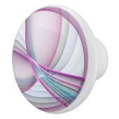 In beweging, moderne Abstracte kleurrijke fractale Keramische Knop (Rechts)