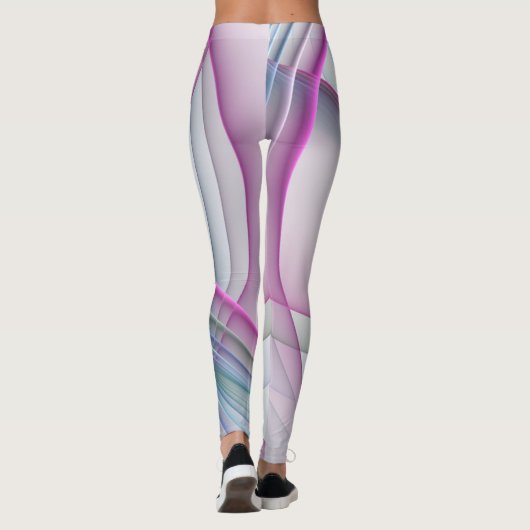 In beweging, moderne Abstracte kleurrijke fractale Leggings (Achterkant)