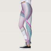 In beweging, moderne Abstracte kleurrijke fractale Leggings (Links)