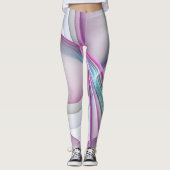 In beweging, moderne Abstracte kleurrijke fractale Leggings (Voorkant)