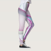 In beweging, moderne Abstracte kleurrijke fractale Leggings (Rechts)