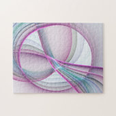 In beweging, moderne Abstracte kleurrijke fractale Legpuzzel (Horizontaal)