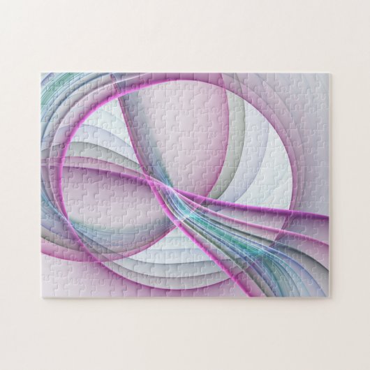 In beweging, moderne Abstracte kleurrijke fractale Legpuzzel (Horizontaal)