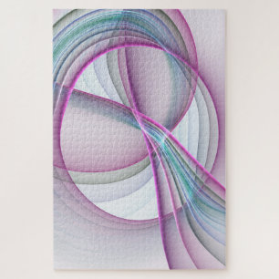 In beweging, moderne Abstracte kleurrijke fractale Legpuzzel