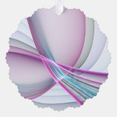 In beweging, moderne Abstracte kleurrijke fractale Ornament Kaart (Achterkant)