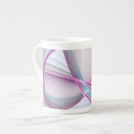 In beweging, moderne Abstracte kleurrijke fractale Porselein Kop (Links)