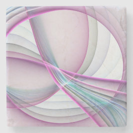 In beweging, moderne Abstracte kleurrijke fractale Stenen Onderzetter