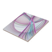 In beweging, moderne Abstracte kleurrijke fractale Tegeltje (Zijkant)