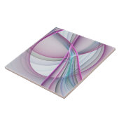 In beweging, moderne Abstracte kleurrijke fractale Tegeltje (Zijkant)