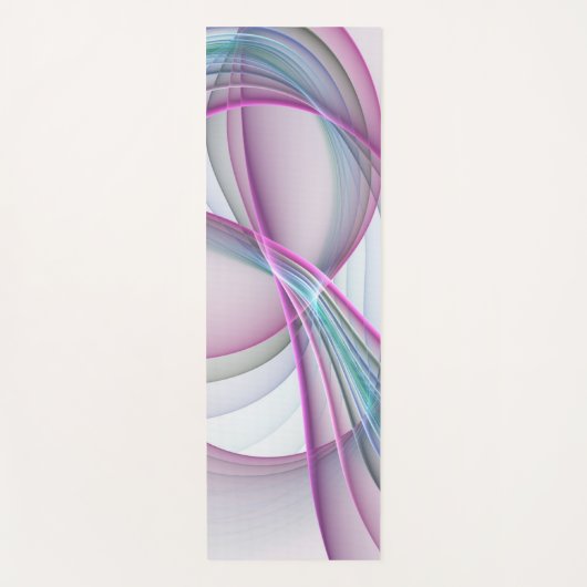 In beweging, moderne Abstracte kleurrijke fractale Yogamat (Voorkant)