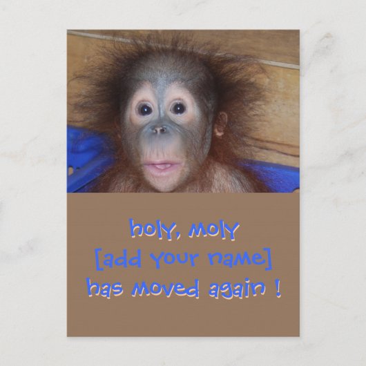 In beweging Nieuwe adresaankondiging Aankondigingskaart (Voorkant)