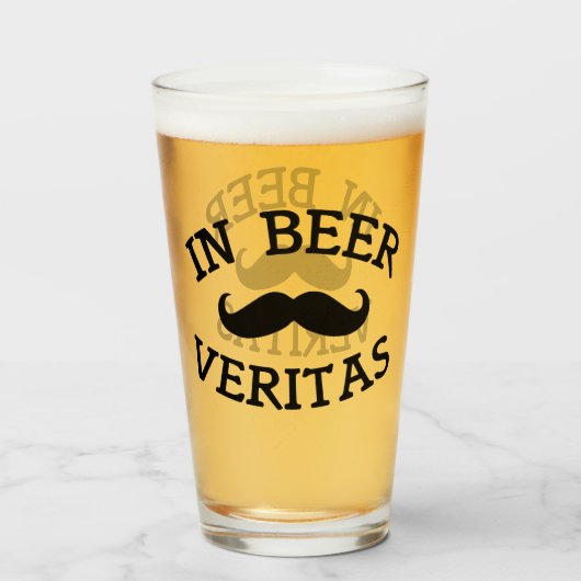 In Bier Veritas Bierglas Glas (Achterkant gevuld)