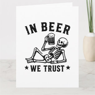 In bier vertrouwen wekken skelet Beer Pong Kaart