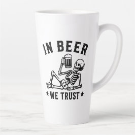 In bier vertrouwen wekken skelet Beer Pong Latte Mok